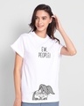 Shop Ew People Boyfriend T-Shirt White-Front