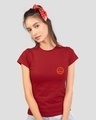 Shop Women's Red Eww Typography Slim Fit T-shirt-Front