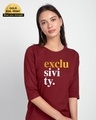 Shop Exclusivity 3/4th Sleeve T-Shirt (GOLD PRINT)