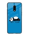 Shop Exhausted Panda Premium Glass Case for OnePlus 7(Shock Proof, Scratch Resistant)-Front