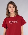 Shop Explore Globe Boyfriend T-Shirt-Front