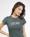 Shop Explore Globe Half Sleeve T-shirt-Front