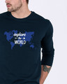Shop Explore Map Full Sleeve T-Shirt-Front