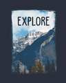 Shop Explore The Mountains Half Sleeve T-Shirt