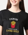 Shop Extra Fries Boxy Slim Fit Crop Top-Front