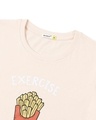 Shop Extra Fries Half Sleeve T-Shirt Baby Pink