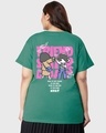 Shop Women's Green Extraordinary Woo Graphic Printed Plus Size Boyfriend T-shirt-Design