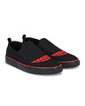 Shop Men's Black & Red Polycanvas Smiley Printed Slip-On Sneaker