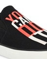 Shop Men's Black Polycanvas Printed Slip-On Sneaker-Design