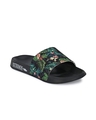Shop Black And Green Floral Casual Sliders-Full