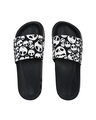 Shop Men Black And White Printed Slider-Front