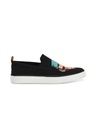 Shop Men's Black Capped Polycanvas Slip-On Casual Sneaker-Design