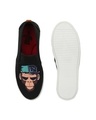 Shop Men's Black Capped Polycanvas Slip-On Casual Sneaker