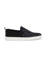 Shop Men's Navy Blue Printed Polycanvas Slip-On Casual Sneaker-Design