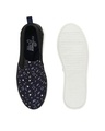 Shop Men's Navy Blue Printed Polycanvas Slip-On Casual Sneaker