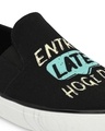 Shop Men's Black Swaggy Text Men's Polycanvas Slip-On Casual Sneaker-Design
