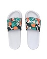 Shop Men White Floral Printed Slider