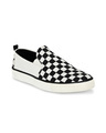 Shop Men's Polycanvas Checkered Print Dual Tone Slip-On Sneaker-Front