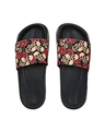 Shop Skull And Rose Printed Sliders-Front