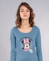 Shop Eye Roll Minnie Scoop Neck Full Sleeve T-Shirt (DL)-Front