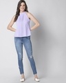 Shop Lilac Pleated Halter Neck Top