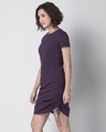 Shop Purple Jersey Side Drawstring Bodycon Dress-Design