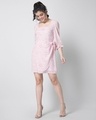 Shop White Pink Leopard Print Wrap Dress
