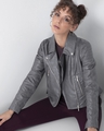 Shop Women's Grey Regular Fit Jacket