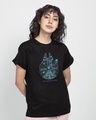 Shop Falcon Neon Millenium Boyfriend T-Shirt (SWL)-Front