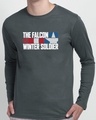 Shop Falcon & The Winter Soldier Full Sleeve T-Shirt Nimbus Grey (FWL)-Front