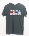 Shop Falcon & The Winter Soldier Half Sleeve T-Shirt Nimbus Grey (FWL)-Front