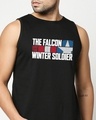 Shop Falcon & The Winter Soldier Round Neck Vest Black (FWL)-Front