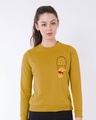 Shop Falling Pooh (DL) Fleece Light Sweatshirt-Front