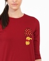 Shop Falling Pooh Round Neck 3/4th Sleeve T-Shirt (DL)-Front