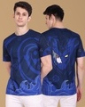 Shop Men's Blue Sasuke Susanoo Printed T Shirt-Front