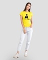 Shop Fashion Coffee Half Sleeve Printed T-Shirt Pineapple Yellow-Full