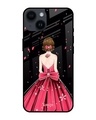 Shop Fashion Princess Printed Premium Glass Cover for Apple iPhone 14 (Shock Proof, Scratch Resistant)-Front