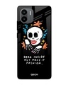 Shop Fashionable Skeleton Printed Premium Glass Case for Redmi A1 (Shock Proof,Scratch Resistant)-Front