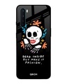 Shop Fashionable Skeleton Printed Premium Glass Cover For OnePlus Nord (Impact Resistant, Matte Finish)-Front