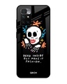 Shop Fashionable Skeleton Printed Premium Glass Cover For Xiaomi Redmi 10 Prime (Matte Finish)-Front