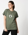Shop Fast And Fierce Boyfriend T-Shirt Alpha Green-Front