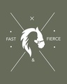 Shop Fast And Fierce Boyfriend T-Shirt Alpha Green-Full