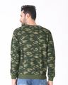 Shop Fauna Green Camouflage Crew Neck Sweatshirt-Design