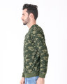 Shop Fauna Green Camouflage Crew Neck Sweatshirt-Full