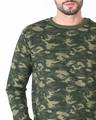 Shop Fauna Green Camouflage Crew Neck Sweatshirt