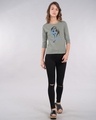 Shop Fearless Elsa (Frozen) Round Neck 3/4th Sleeve T-Shirt (DL)-Design