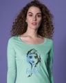Shop Fearless Elsa (Frozen) Scoop Neck Full Sleeve T-Shirt (DL)-Front