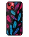 Shop Feather Art Premium Printed Glass Cover for Apple iPhone 14 (Shock Proof, Scratch Resistant)-Front