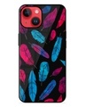 Shop Feather Art Premium Printed Glass Cover for Apple iPhone 14 (Shock Proof, Scratch Resistant)-Front