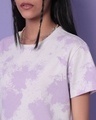 Shop Feel Good Lilac AOP Half Sleeve T-shirt